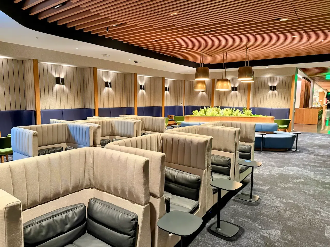 Alaska Airlines Lounge - SFO Seat Tan Couches